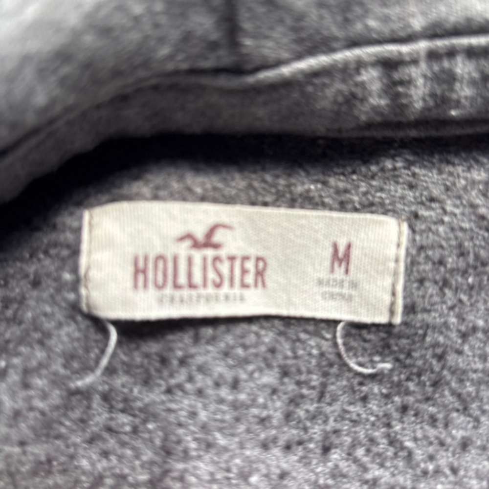 Hollister Lightweight Grey Full Zip Up Hoodie - Size M